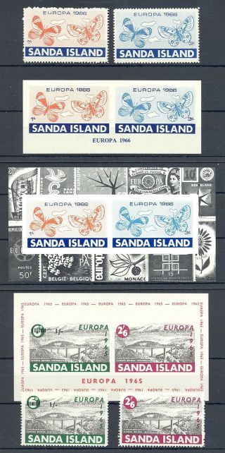 England Local St.  =sanda Island = 1964/66 - Europa - 8 St. ,  6 Bl.
