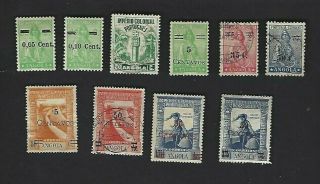 Angola Sc 271 - 2,  294a,  303 Mh 292,  298 - 9,  301 - 2,  304 (1938 - 45)