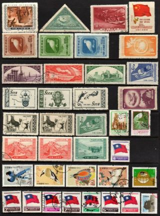 China & Similar Stamps,  5 Pages As Displayed - Collectors Duplicates