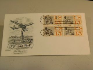 15 Cent Air Mail Postal History With Artcraft Cachet Fdc 1959