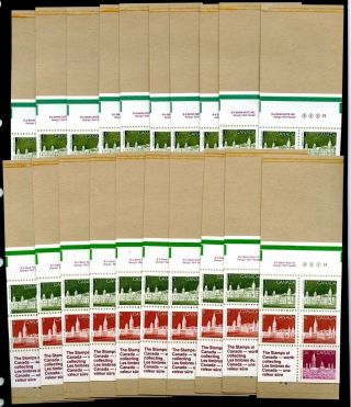 Weeda Canada Bk92a/b Vf Sets Of 10 Booklets On R & H Papers,  Ex - Bileski Cv $65