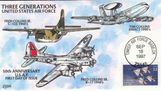 Collins 3167 - U.  S.  Department Of The Air Force 50th Anniversary Fdc