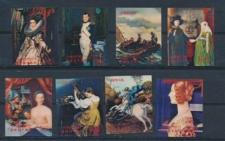 D277795 Paintings Art Nudes 3d Simulated Stamps Mnh Bhutan Imperforate