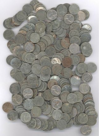 Over 5 Five Rolls Of 1943p,  D & S Steel Wheat Pennies Good - Au 258 Coins