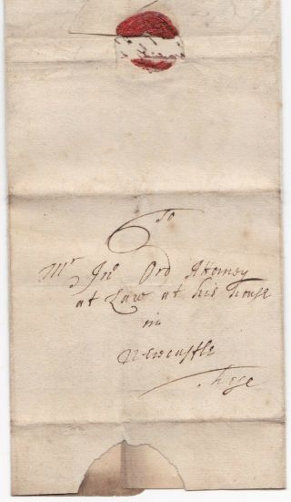 1702 Ro Lisle Letter To John Ord In Newcastle Morpeth Gaol Lord Carlisle No Pmks