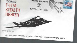 First Flight 7/19/90 Dayton Air Show Lockheed F - 117a Stealth Fighter