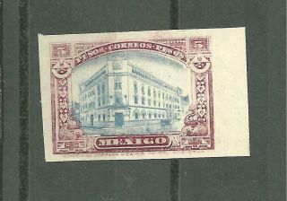 Mexico 1915 5 Pesos Proof Blue And Reddish Brown Frame (q133)