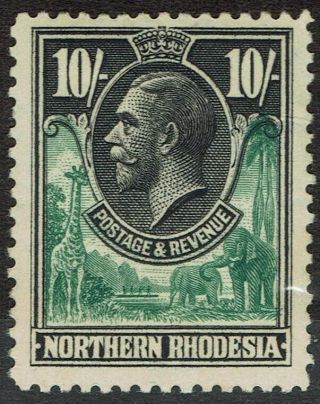 Northern Rhodesia 1925 Kgv Giraffe And Elephants 10/ -