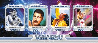Guinea Bissau 2016 Freddie Mercury Legend Queen Hectics Sour Milk Sea S/s 6108