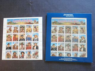 1993 U.  S.  Legends Of The West Sheets 2869,  2870 Mnh