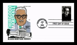 Dr Jim Stamps Us Thurgood Marshall Black Heritage House Of Farnum Fdc Cover