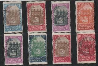 French Sudan - French Colonial - Set Of 8 Old Stamps (souf 181)