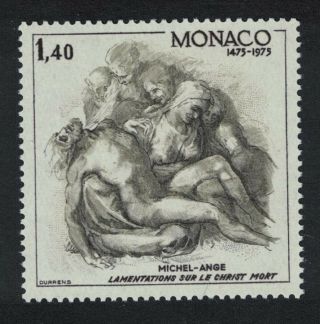 Monaco 500th Birth Anniversary Of Michelangelo 1v Mnh Sg 1224 Sc 1002
