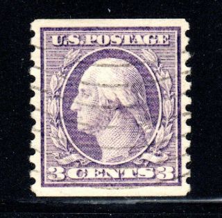 Us Stamp Gem 456 3c Washington,  Centering,  Light Cancel