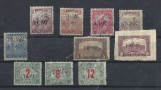 Fiume A Most Int Range Inc 2 Or 3 Hand Stamps,  High Value Sc 20 Mincat$3250 (l50