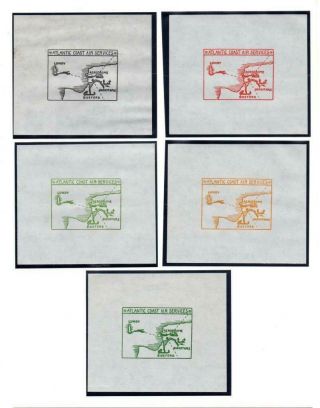 Lundy: 5x Large Map Reprints On Thin Ungummed Paper