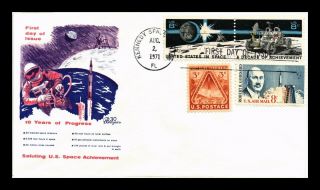 Dr Jim Stamps Us Ten Years Space Progress Bazaar Fdc Combo Cover Air Mail