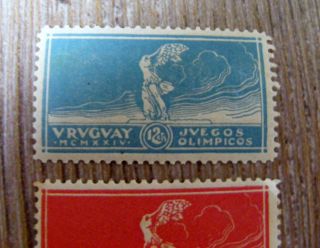 Uruguay 1924 Olympics Football Victory Stamp Set MNH 2