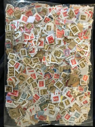 1kg Gb Close Cut 1st Class Franked Stamps All Varities.  Sort