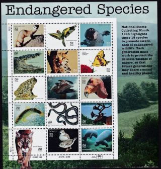 Us Stamps 3105a - O - 1996 - Endangered Species - Mnh - B9119