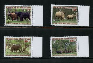R020 Ivory Coast 2000 Fauna Wild Animals 4v.  Mnh