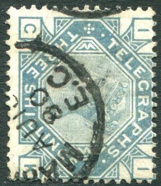 1876 3/ - Slate Blue Plate 1 Telegraph Sg T11 Fine V81483