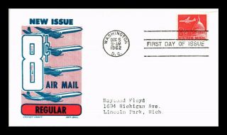 Dr Jim Stamps Us 8c Air Mail Ken Boll First Day Cover Scott C64