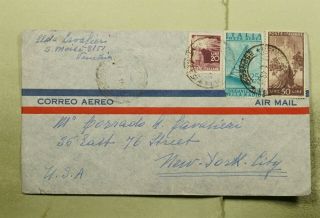 Dr Who 1949 Italy Venice Airmail To Usa E68760