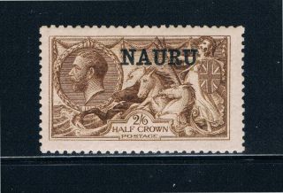 Nauru - 1916 - 23 - 2sh6p Seahorse - - Light Brown - Sc 13v [sg 21] 19