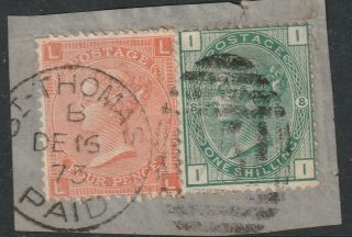 Gb Abroad In Danish West Indies C51 4d Plate 13 And 1/ - Plate 8 Good Piece