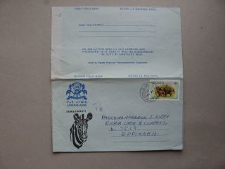 Uganda,  Air Letter To Germany 1983,  Waterbuck