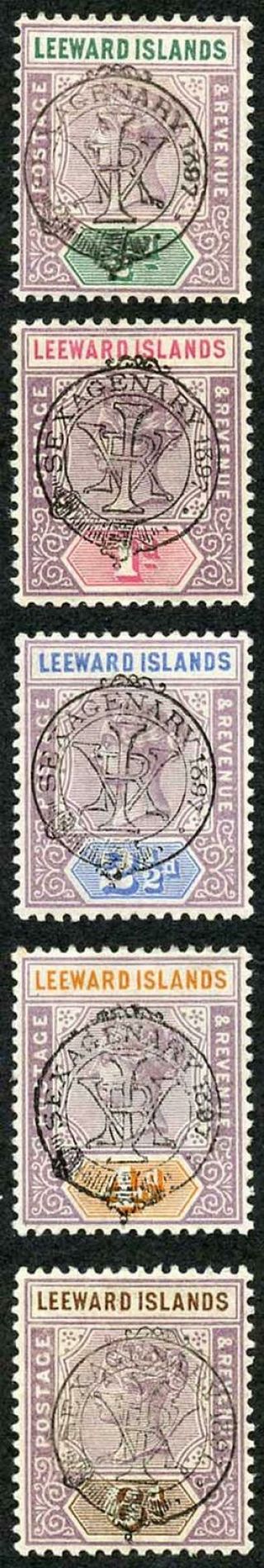 Leeward Islands Sg9/13 1/2d To 6d Diamond Jubilee M/m Cat 141.  50 Pounds