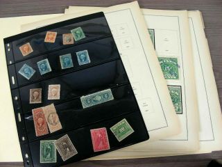 Us,  Assortment Of Revenue Stamps & Seals Hinged/mounted On Pages,  Stoc
