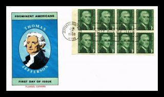 Dr Jim Stamps Us Thomas Jefferson Fluegel First Day Cover Booklet Pane