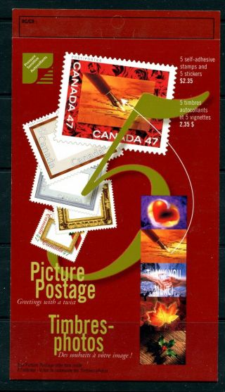 Weeda Canada Bk240bi Vf Mnh 47c Picture Postage,  Mf Pane,  Open Covers Cv $25,