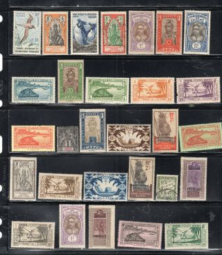 French Colonies Africa Gabon Polynesia Stamps & Hinged Lot 53154