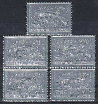 K282.  5x Sharjah - Mnh - Space - Future Space - Silver