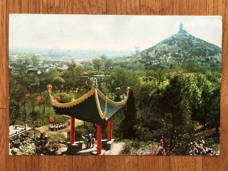 CHINA OLD POSTCARD HSI SHAN FAMOUS HILL PEKING TO GERMANY 1973 2