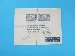 Nigeria,  Tombel Cameroons Registered Airmail Cover To United Nations [d142
