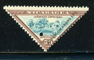 Nicaragua Mnh Waterlow Specimen Specialized: Scott Co42 50c Different Color $$$
