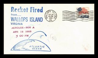 Dr Jim Stamps Us Aerobee 300 Rocket Fired Space Event Cover Wallops Island