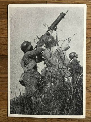 China Old Postcard Wwii Chinese Soldiers Weapons M35 German Equipment