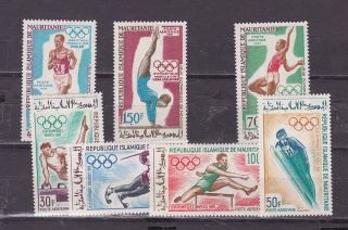 Mauritania 1968/9 Sc C72/5,  C87/9,  Olympics,  Set L1923