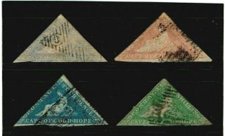 Cape Of Good Hope - Africa - 1853 - Triangle - 4 Stamps - Good - High Cat.  £