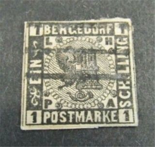 Nystamps German States Bergedorf Stamp 2 $375