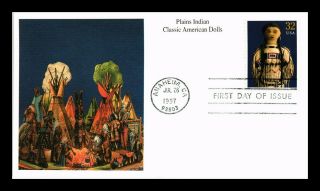 Dr Jim Stamps Us Plains Indian Classic American Dolls First Day Cover
