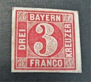 Nystamps German States Bavaria Stamp 10 Og H $140