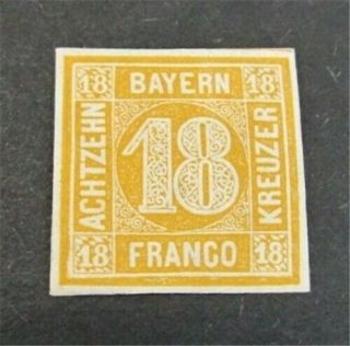Nystamps German States Bavaria Stamp 8 Og H $140