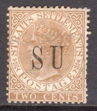 Malaya Sungei Ujong 1882 S U Overprint On 2c Brown M,  Faults,  Sg 13 Cat £275