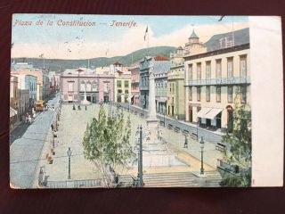 Old Postcard Santa Cruz de TENERIFE Sent to SAIGON GOVERNOR PALACE 1904 postmark 2
